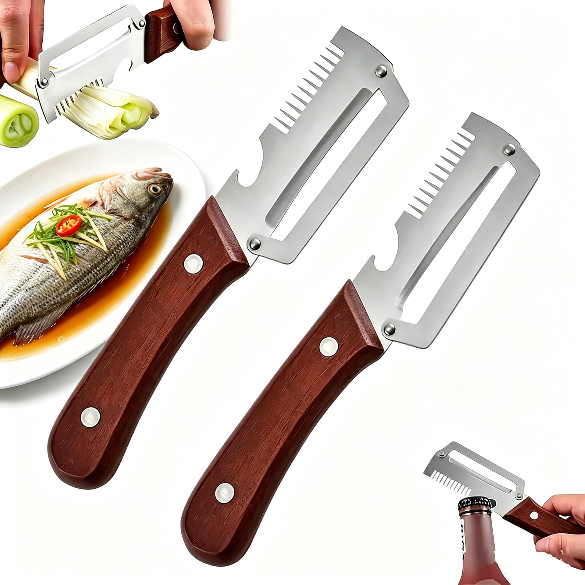 Amazon | 【多機能 3in1】野菜ピーラー 皮むき器 栓抜き 千切り